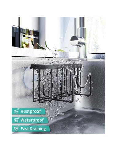 Soporte Multifuncional para Esponjas HapiRm Acero Inoxidable