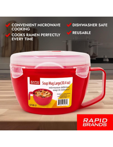 Taza de Sopa Rápida Rapid Brands 0.91 kg Microondas Taza de Sopa Rápida Rapid Brands 0.91 kg Microondas