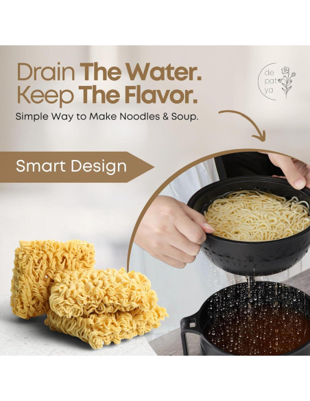 Tazón de Ramen Microondas DEPATYA con Colador y Accesorios Tazón de Ramen Microondas DEPATYA con Colador y Accesorios