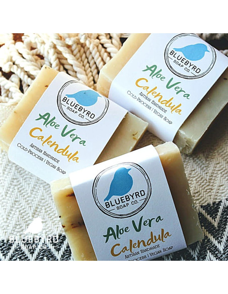 Jabón Natural de Caléndula y Aloe Vera Bluebyrd 130g Jabón Natural de Caléndula y Aloe Vera Bluebyrd 130g