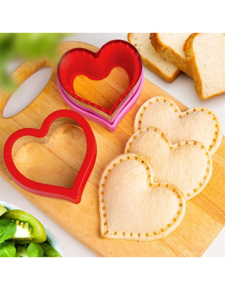Juego de Cortadores de Galletas Corazón BYkooc 8 Piezas Juego de Cortadores de Galletas Corazón BYkooc 8 Piezas