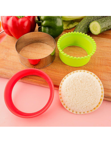 Cortadores de Sándwiches HiHITAOO 4 Piezas Multicolor