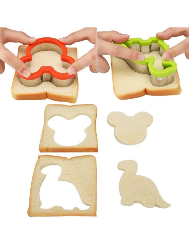 Juego de Cortadores de Sándwich HiHITAOO 13 Piezas Animales