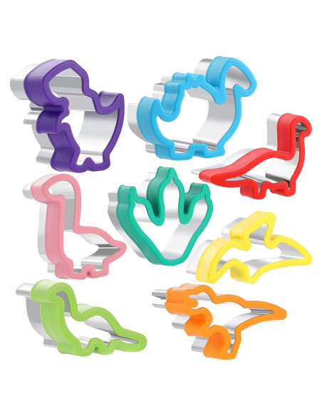 Juego de 8 Cortadores de Galletas Dinosaurio MUYIYAMEI Juego de 8 Cortadores de Galletas Dinosaurio MUYIYAMEI