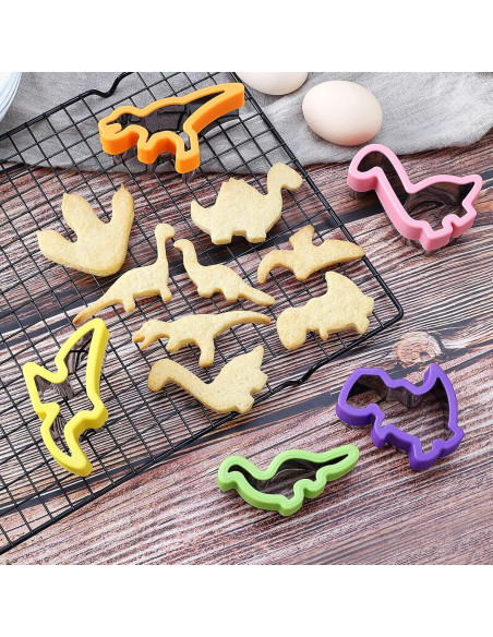 Juego de 8 Cortadores de Galletas Dinosaurio MUYIYAMEI Juego de 8 Cortadores de Galletas Dinosaurio MUYIYAMEI