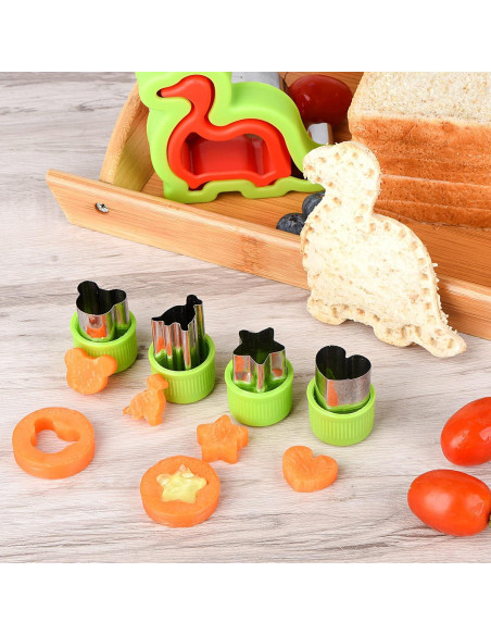 Cortador y Sellador de Sándwich Hhyn - 8 Piezas Dinosaurio Cortador y Sellador de Sándwich Hhyn - 8 Piezas Dinosaurio