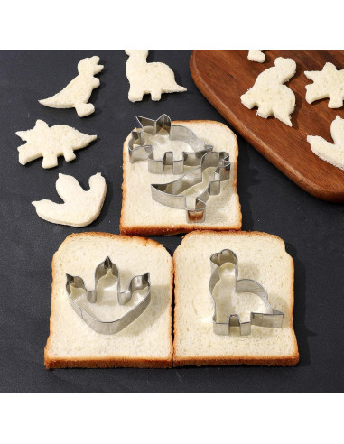 Juego de Cortadores de Galletas ANCKNE Dinosaurio Acero Inoxidable