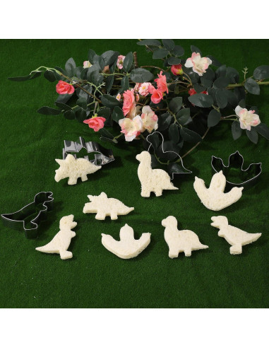 Juego de Cortadores de Galletas ANCKNE Dinosaurio Acero Inoxidable