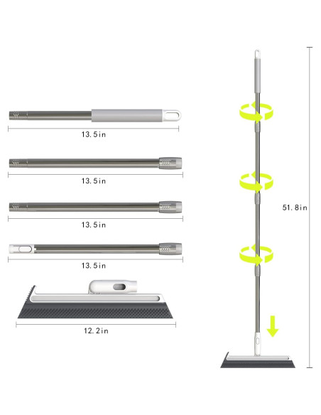 Escoba de Goma EHOMGUI 132 cm para Piso y Azulejos Escoba de Goma EHOMGUI 132 cm para Piso y Azulejos
