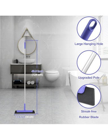 Escoba de Goma TRENNCHI con Mango Ajustable 40.9-122.5 cm
