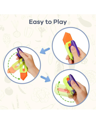 Juego de Cuchillos para Niños Ganiza 23 Pcs Seguro y Divertido