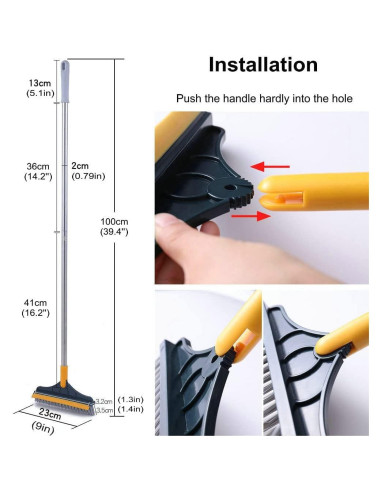 Cepillo de limpieza 2 en 1 CraftinAround con mango largo