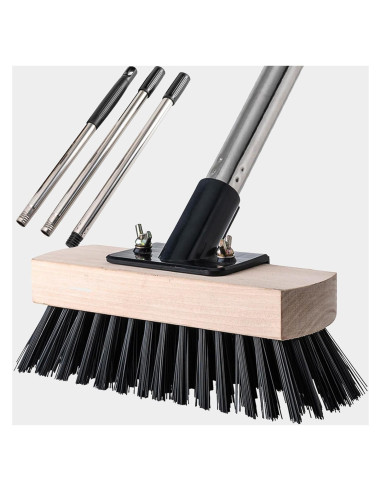 Escoba de Empuje BSMstone con Cabezal de Madera 130cm