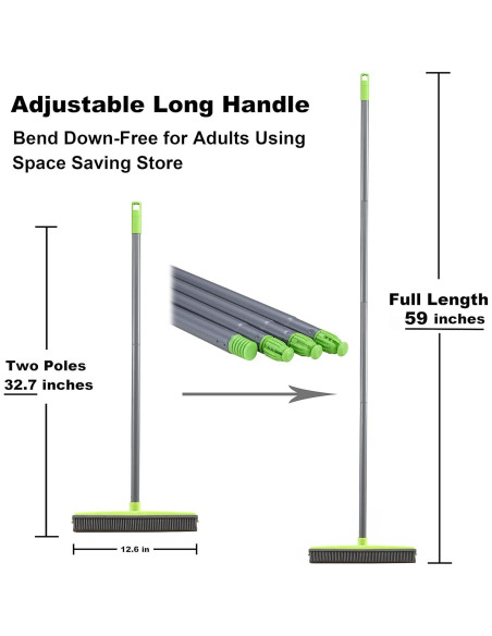 Escoba de Empuje LandHope LH034 con Mango Ajustable 149 cm Escoba de Empuje LandHope LH034 con Mango Ajustable 149 cm