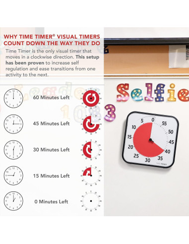 Temporizador Visual Time Timer 30 cm 60 minutos para Estudio
