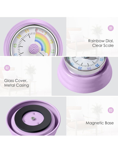 Temporizador Visual Teeloray Arcoíris Magnético 60 Minutos