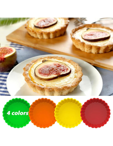 Molde de Tartas Mini Webake 10 cm Silicona Antiadherente 8 Pzas Molde de Tartas Mini Webake 10 cm Silicona Antiadherente 8 Pzas