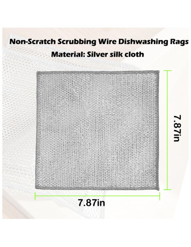 Trapos de Lavado de Platos de Alambre 12 Pcs Levateeta Microfibra