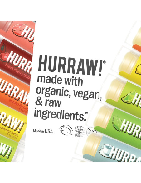 Bálsamo Labial Orgánico Hurraw! Cereza y Limón - 3 Tubos Bálsamo Labial Orgánico Hurraw! Cereza y Limón - 3 Tubos