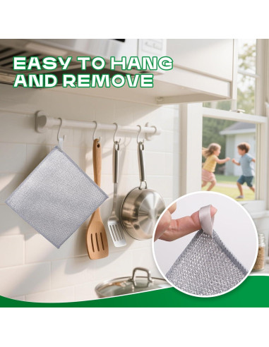 Paños de Cocina Reutilizables BrainKer 10 Pcs 3 Capas