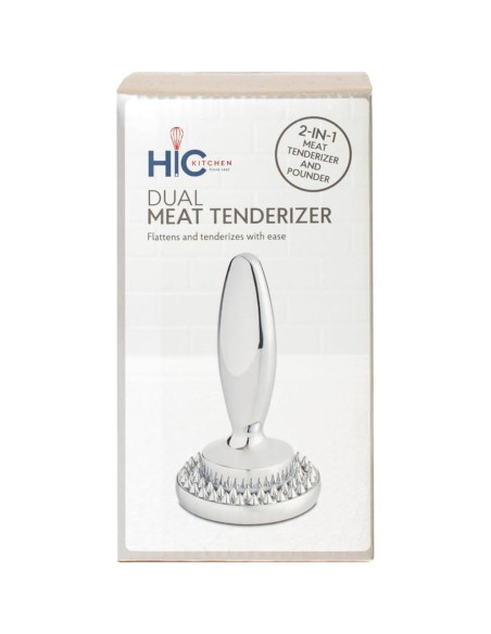 Aplanador de Carne Doble HIC Kitchen 835g Acero Inoxidable Aplanador de Carne Doble HIC Kitchen 835g Acero Inoxidable