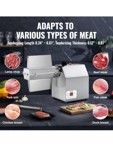 Ablandador de Carne VEVOR 750W Acero Inoxidable 304