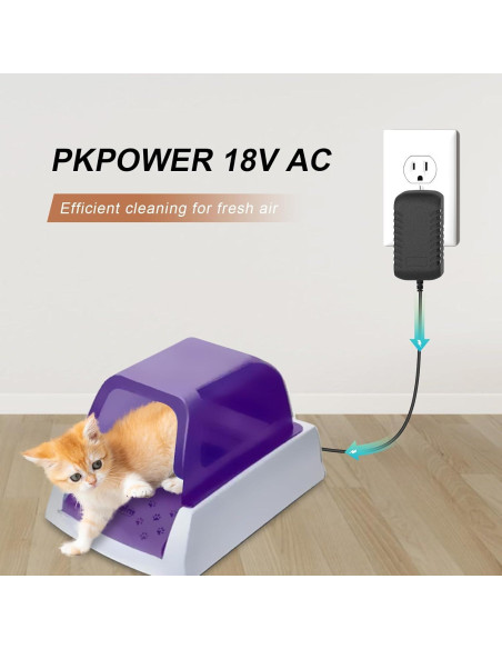 Cargador Reemplazo Petsafe ScoopFree AC100-240V 18V Cargador Reemplazo Petsafe ScoopFree AC100-240V 18V