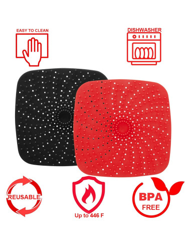 Forros reutilizables para freidora de aire DEMEDO 9" Silicona