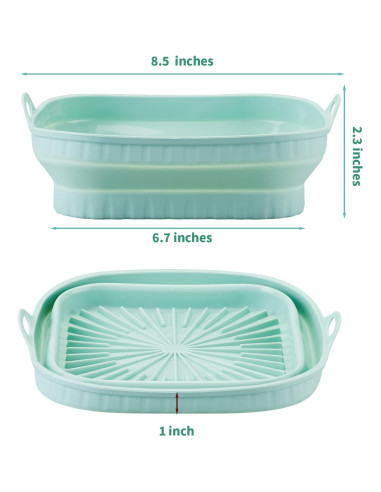 Paquete de 2 forros de silicona RllyGrt 20x20 cm gris+verde