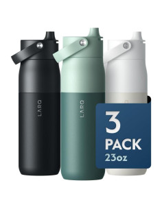 Juego de 3 Botellas de Agua LARQ 680ml Acero Inoxidable