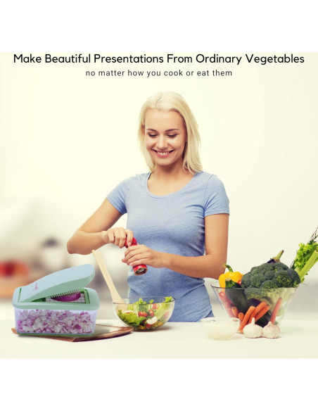 Picador de Verduras Brieftons QuickPush 2.6L 3 Cuchillas Picador de Verduras Brieftons QuickPush 2.6L 3 Cuchillas
