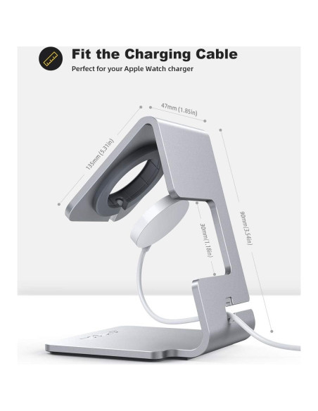 Soporte de Carga Lamicall para Apple Watch Plata Soporte de Carga Lamicall para Apple Watch Plata