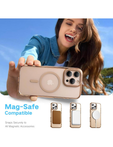 Funda Magnética Maledan para iPhone 16 Pro Max Titanio