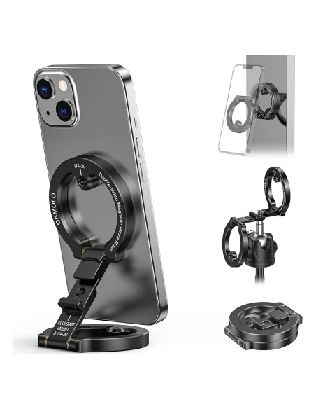 Soporte Magnético Doble para Teléfono CAMOLO Negro Soporte Magnético Doble para Teléfono CAMOLO Negro