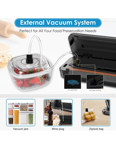 Máquina de Sellado al Vacío Hooflszcok 8-en-1 con Cortador