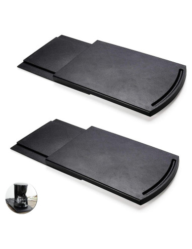 Juego de 2 bandejas deslizantes HOSKO 30,48 cm negro ABS