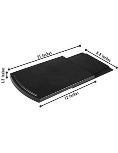 Juego de 2 bandejas deslizantes HOSKO 30,48 cm negro ABS 2