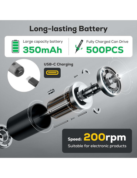 Destornillador Eléctrico Vilcome 68 en 1 Recargable 300 RPM Destornillador Eléctrico Vilcome 68 en 1 Recargable 300 RPM