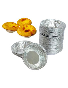 250 Moldes de Tarta de Aluminio Desechables Jilukibo 7 cm