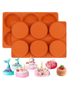 Moldes de Silicona Palksky 2 Piezas 6 Cavidades 32.77x22.35cm