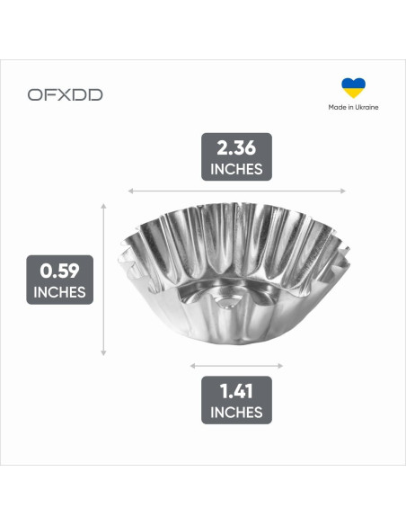 Moldes para Muffin OFXDD 5,99 cm Acero Inoxidable 10 Pcs Moldes para Muffin OFXDD 5,99 cm Acero Inoxidable 10 Pcs