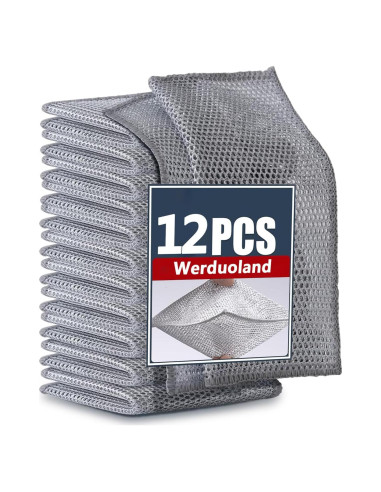 12 Paños de Cocina Multifuncionales Werduoland 20 cm