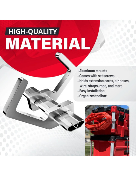Soporte para Cables de Extensión Milwaukee Packout - Aluminio 2 Piezas Soporte para Cables de Extensión Milwaukee Packout - Aluminio 2 Piezas