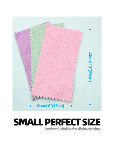 24 Paños de Cocina Microfibra NEOWEMING 15x25 cm Color Mezclado