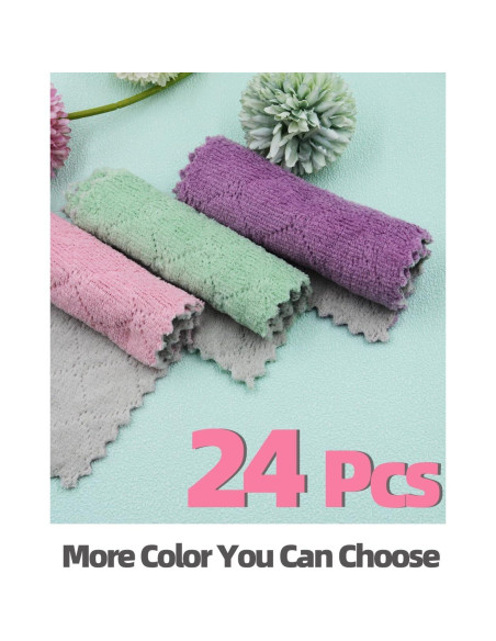 24 Paños de Cocina Microfibra NEOWEMING 15x25 cm Color Mezclado 24 Paños de Cocina Microfibra NEOWEMING 15x25 cm Color Mezclado