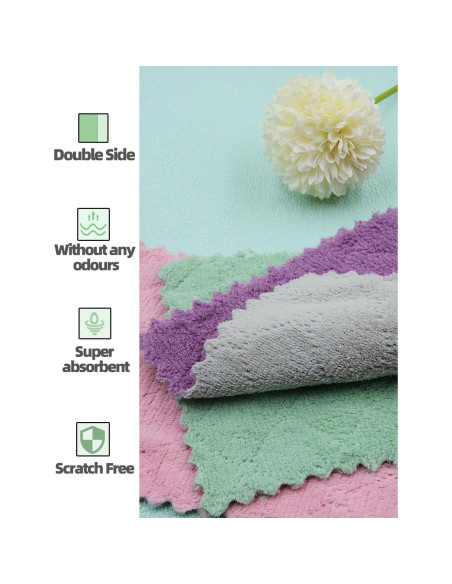24 Paños de Cocina Microfibra NEOWEMING 15x25 cm Color Mezclado 24 Paños de Cocina Microfibra NEOWEMING 15x25 cm Color Mezclado