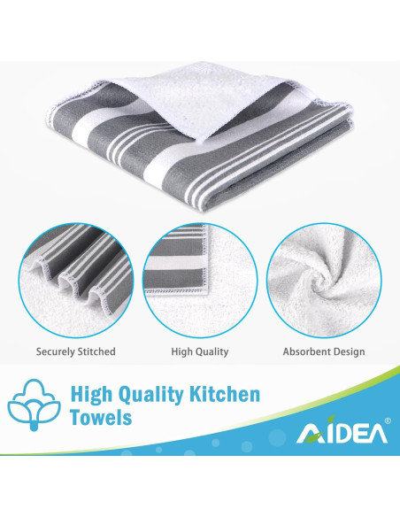 Toallas de Cocina AIDEA Microfibra 27,94 cm 8 Unidades Toallas de Cocina AIDEA Microfibra 27,94 cm 8 Unidades