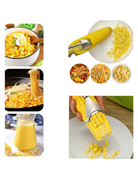 Pelador de Maíz PINGJIANGYUE Acero Inoxidable 2 Pcs Pelador de Maíz PINGJIANGYUE Acero Inoxidable 2 Pcs