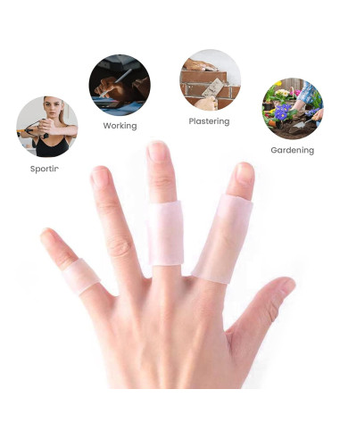 20 Protectores de Dedos de Gel Silicona Alivio Dolor