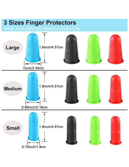 Protectores de Dedos de Silicona HJYuan 24 Pcs Multiusos Protectores de Dedos de Silicona HJYuan 24 Pcs Multiusos